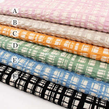 Seersucker cotton - Checkered fabric