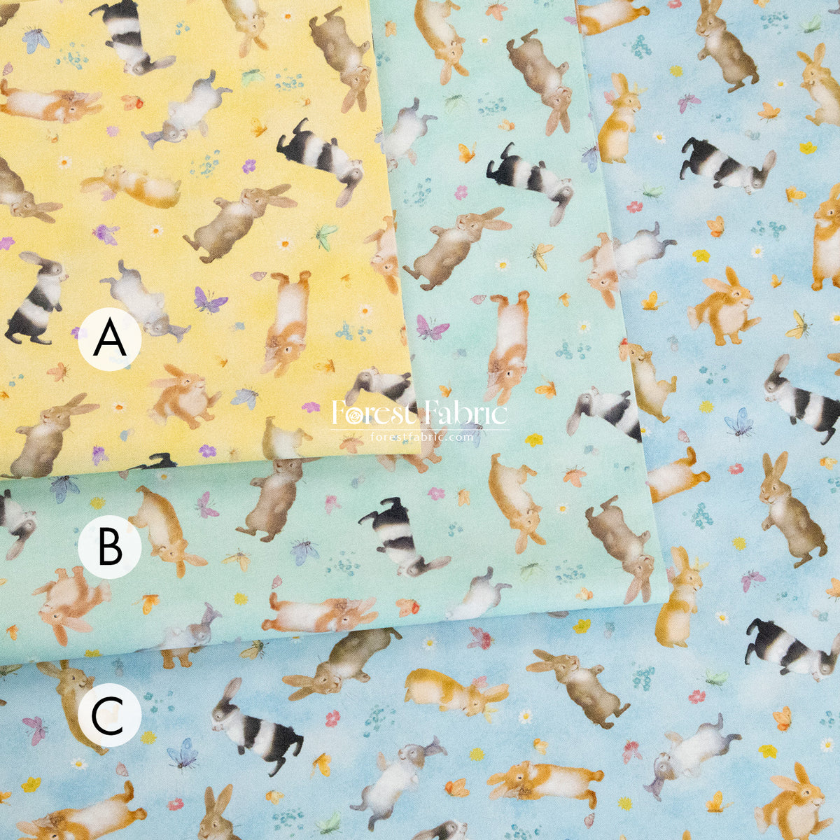 cotton - Big Hug Bunny rabbit fabric