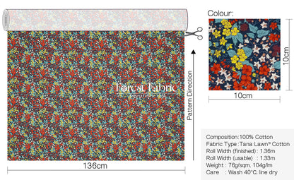 Liberty of London (Cotton Tana Lawn Fabric) - Berry Harvest