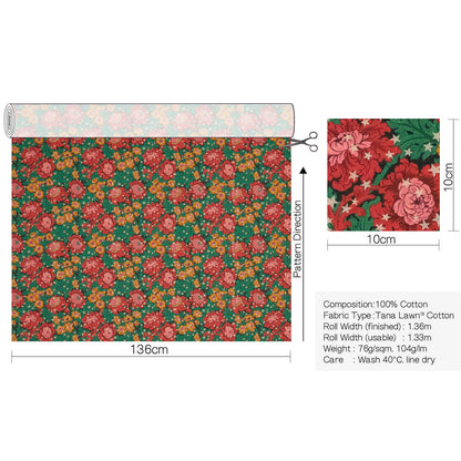 Liberty of London (Cotton Tana Lawn Fabric) - December Day Star