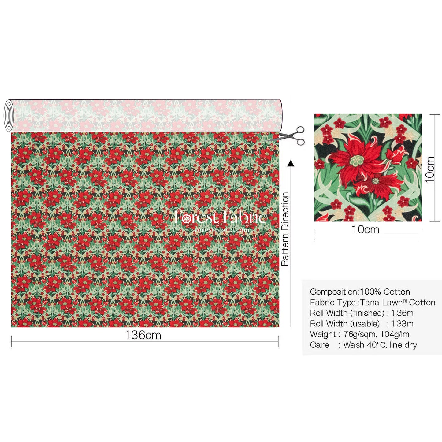 Liberty of London (Cotton Tana Lawn Fabric) - Merry Mews