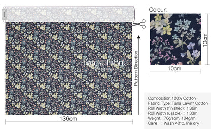 Liberty of London (Cotton Tana Lawn Fabric) - Floral Remedy