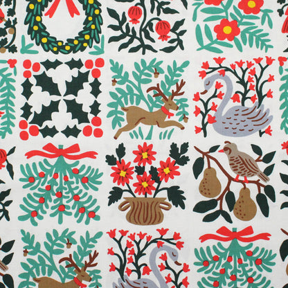 cotton - Holiday Tapestry Cream Large fabric