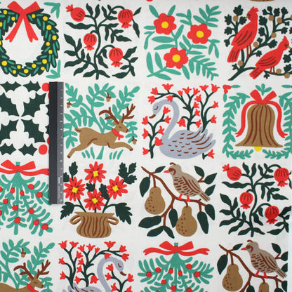 cotton - Holiday Tapestry Cream Large fabric