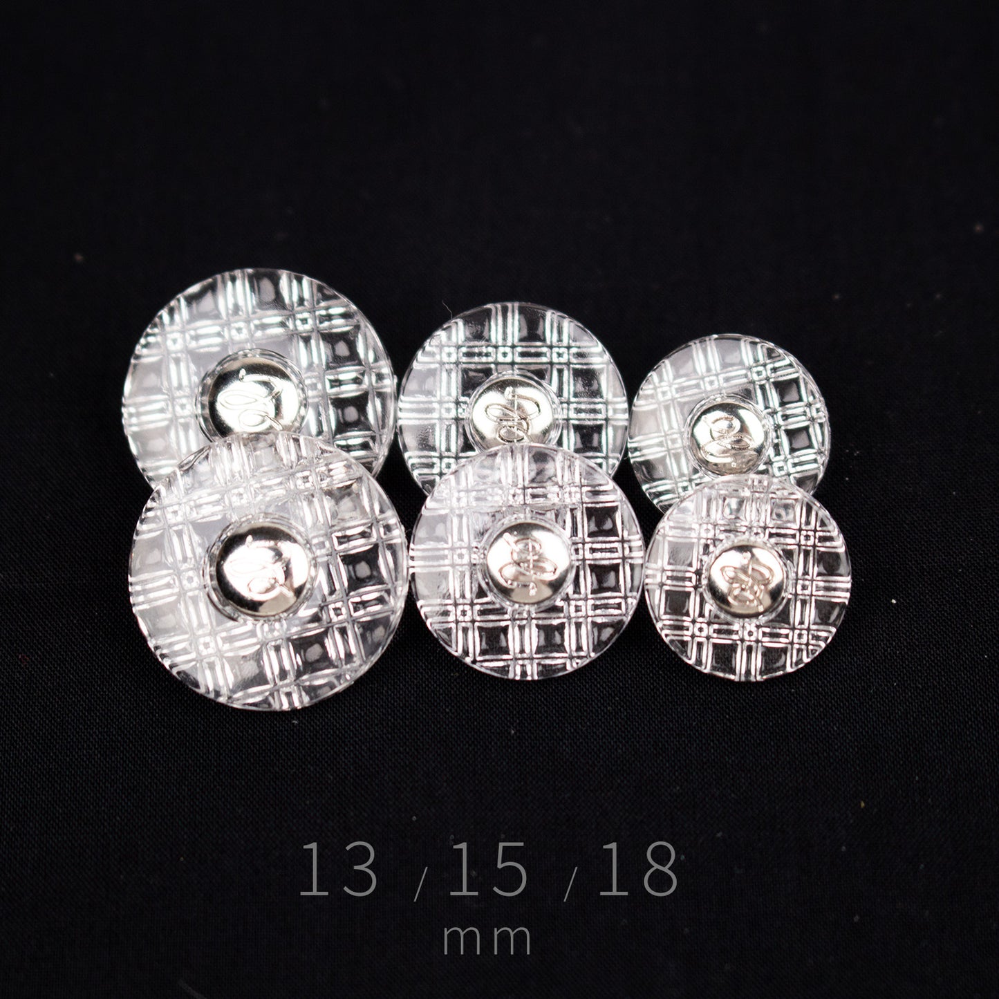 13 15 18mm Grid Shank Buttons