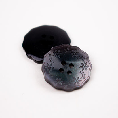 11.5 13 15 18 20mm Embossed Floral Buttons