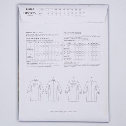 Bertie Shift Dress Ladies Set - Liberty Paper pattern