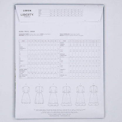 Alexa Frill Dress Ladies Set - Liberty Paper pattern