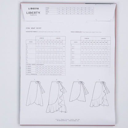 Zina Wrap Skirt Ladies Set - Liberty Paper pattern