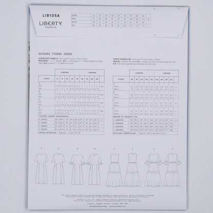 Natasha Tiered Dress Ladies Set - Liberty Paper pattern