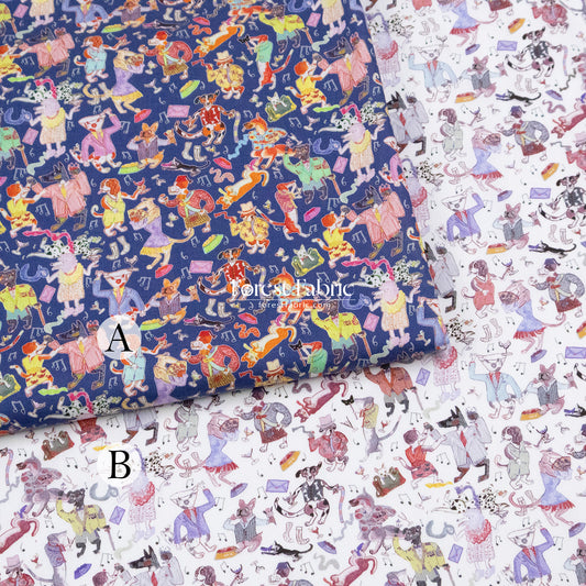 Liberty of London (Cotton Tana Lawn Fabric) - Dapper Dogs