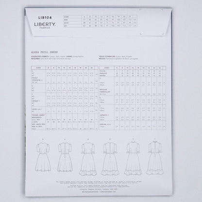 Alexa Frill Dress Ladies Set - Liberty Paper pattern - FO:REST Fabric 布恩堂Liberty fabrictana lawnjapanese fabricykk zipper