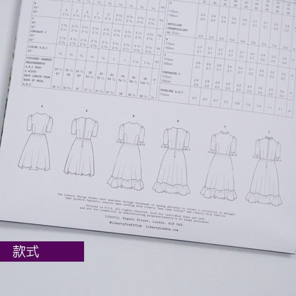 Alexa Frill Dress Ladies Set - Liberty Paper pattern - FO:REST Fabric 布恩堂Liberty fabrictana lawnjapanese fabricykk zipper