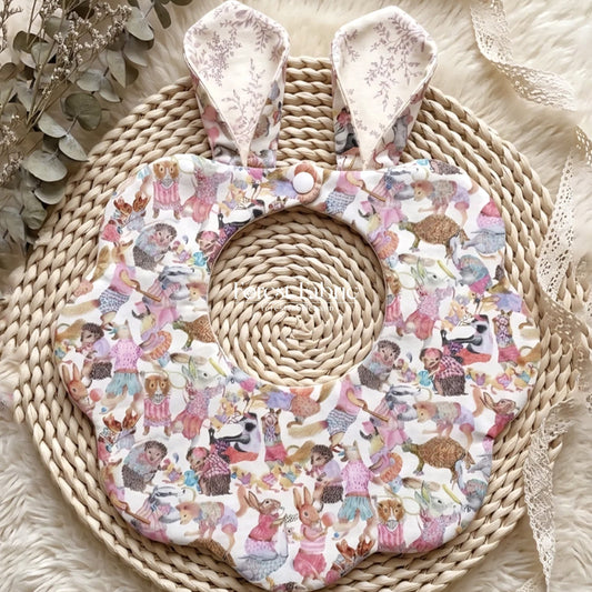 Baby Bib Tutorials 嬰兒口水巾教學 - FO:REST Fabric 布恩堂Liberty fabrictana lawnjapanese fabricykk zipper