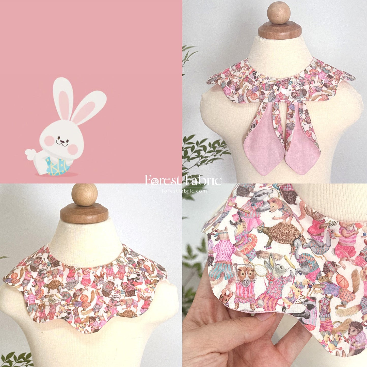 Baby Bib Tutorials 嬰兒口水巾教學 - FO:REST Fabric 布恩堂Liberty fabrictana lawnjapanese fabricykk zipper