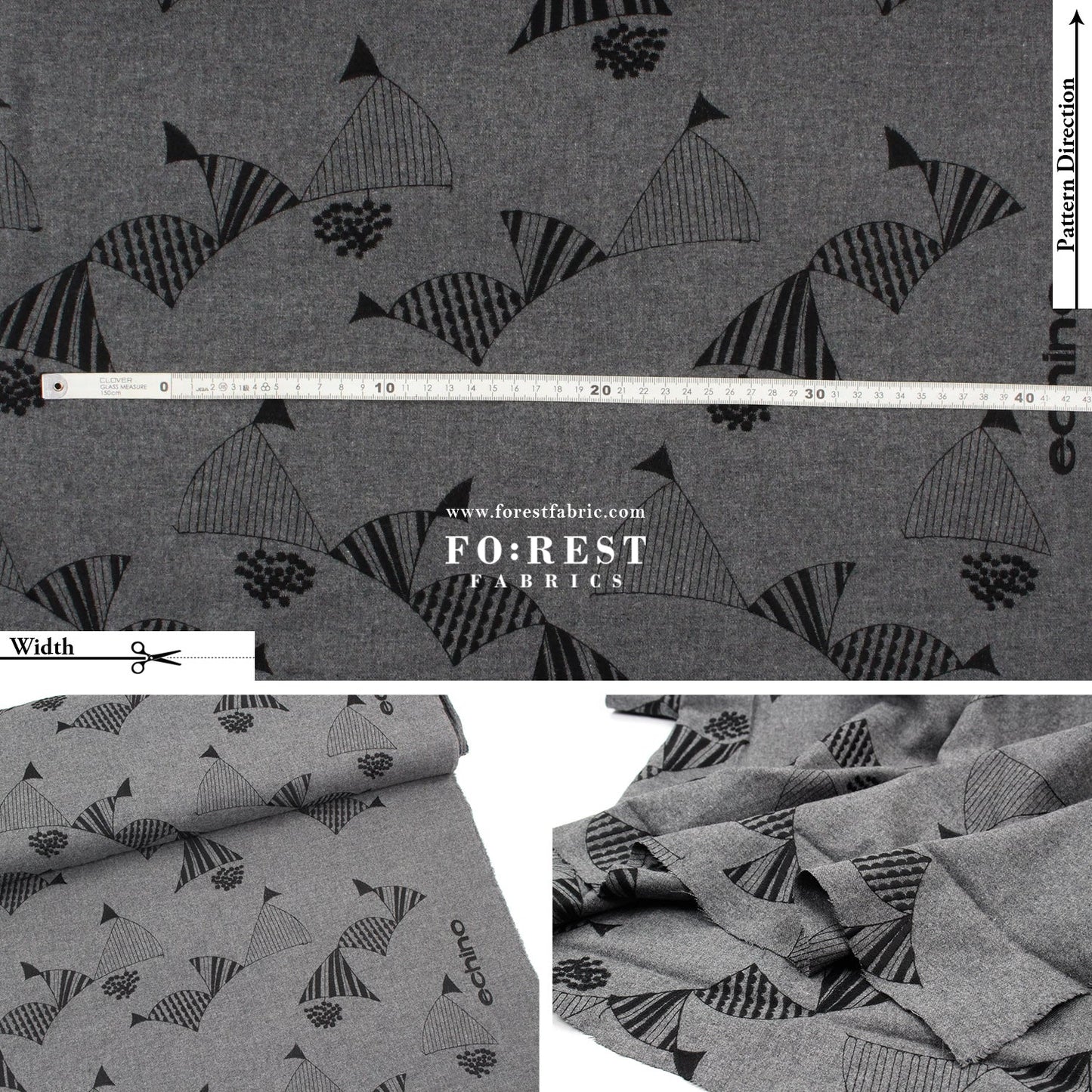 Brushed Viyella cotton - Flag fabric C - FO:REST Fabric 布恩堂Liberty fabrictana lawnjapanese fabricykk zipper