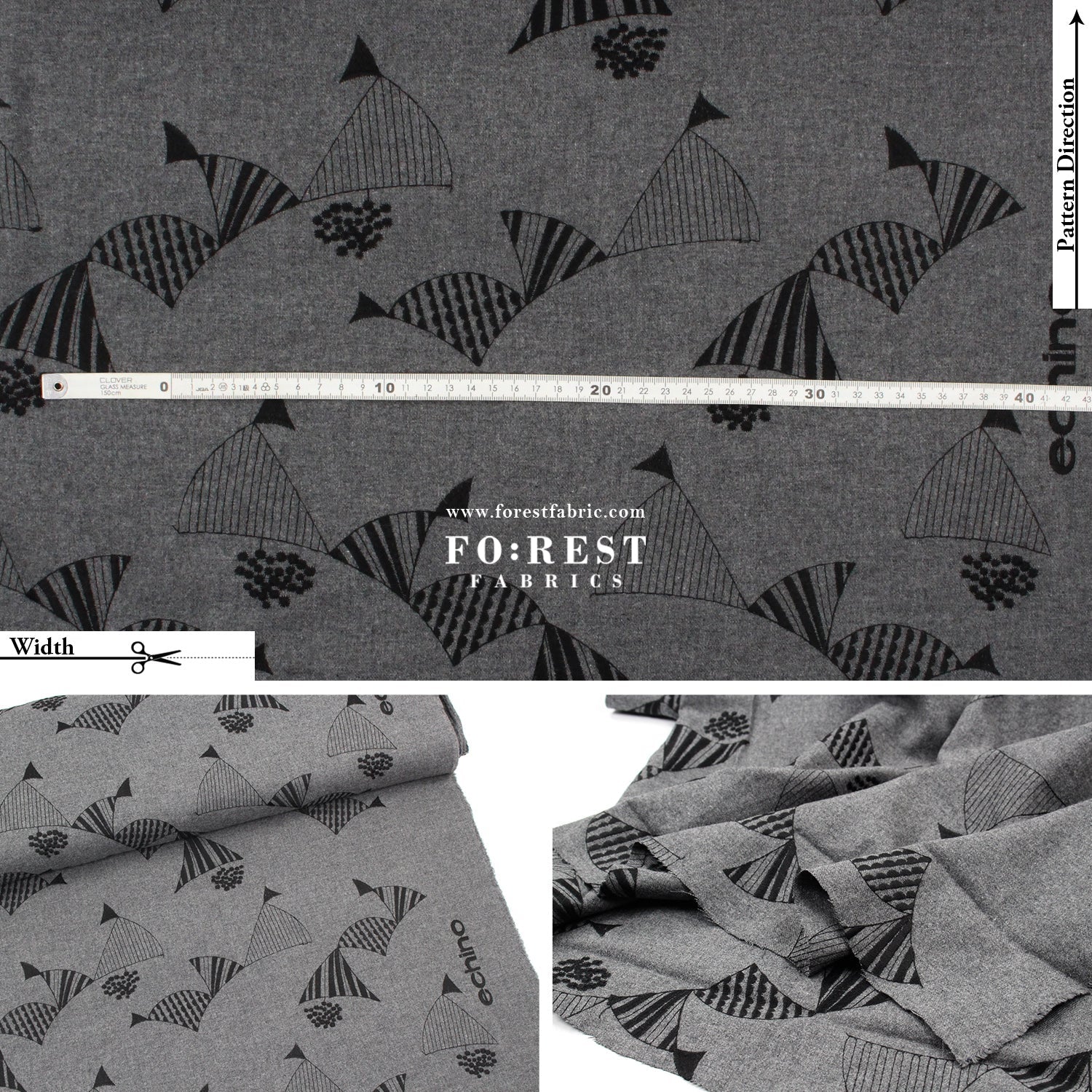 Brushed Viyella cotton - Flag fabric C - FO:REST Fabric 布恩堂Liberty fabrictana lawnjapanese fabricykk zipper