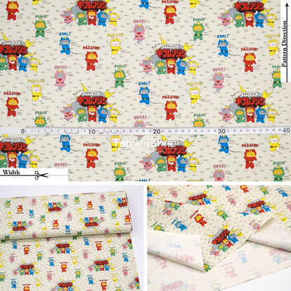 Canvas - Chonky Neko Warriors fabric - FO:REST Fabric 布恩堂Liberty fabrictana lawnjapanese fabricykk zipper