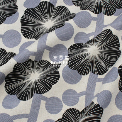 Canvas - Diagonal Flower Fabric Natural Cotton Linen Canvas