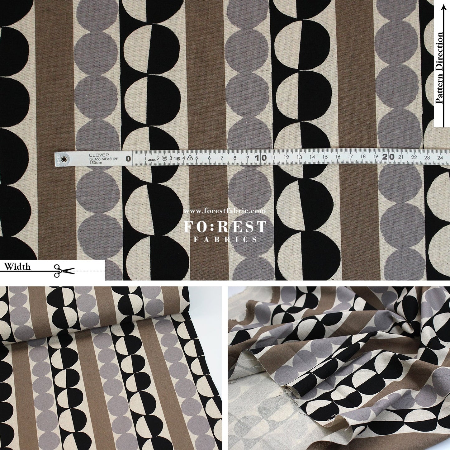 Canvas - dot fabric Black - FO:REST Fabric 布恩堂Liberty fabrictana lawnjapanese fabricykk zipper