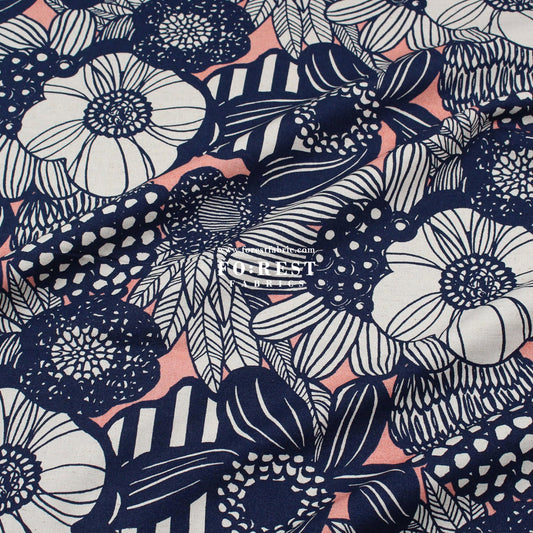 Canvas - Flower fabric Pink - FO:REST Fabric 布恩堂Liberty fabrictana lawnjapanese fabricykk zipper