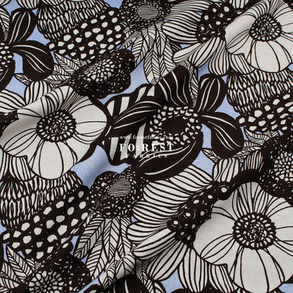Canvas - Flower fabric PurpleBlue - FO:REST Fabric 布恩堂Liberty fabrictana lawnjapanese fabricykk zipper