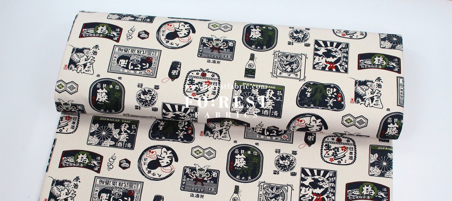Canvas - Japanese Sake fabric - FO:REST Fabric 布恩堂Liberty fabrictana lawnjapanese fabricykk zipper