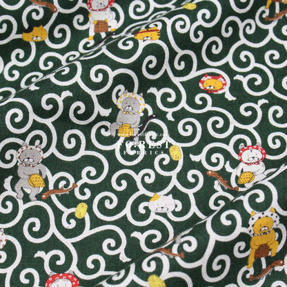Canvas - Karakusa Cats fabric - FO:REST Fabric 布恩堂Liberty fabrictana lawnjapanese fabricykk zipper