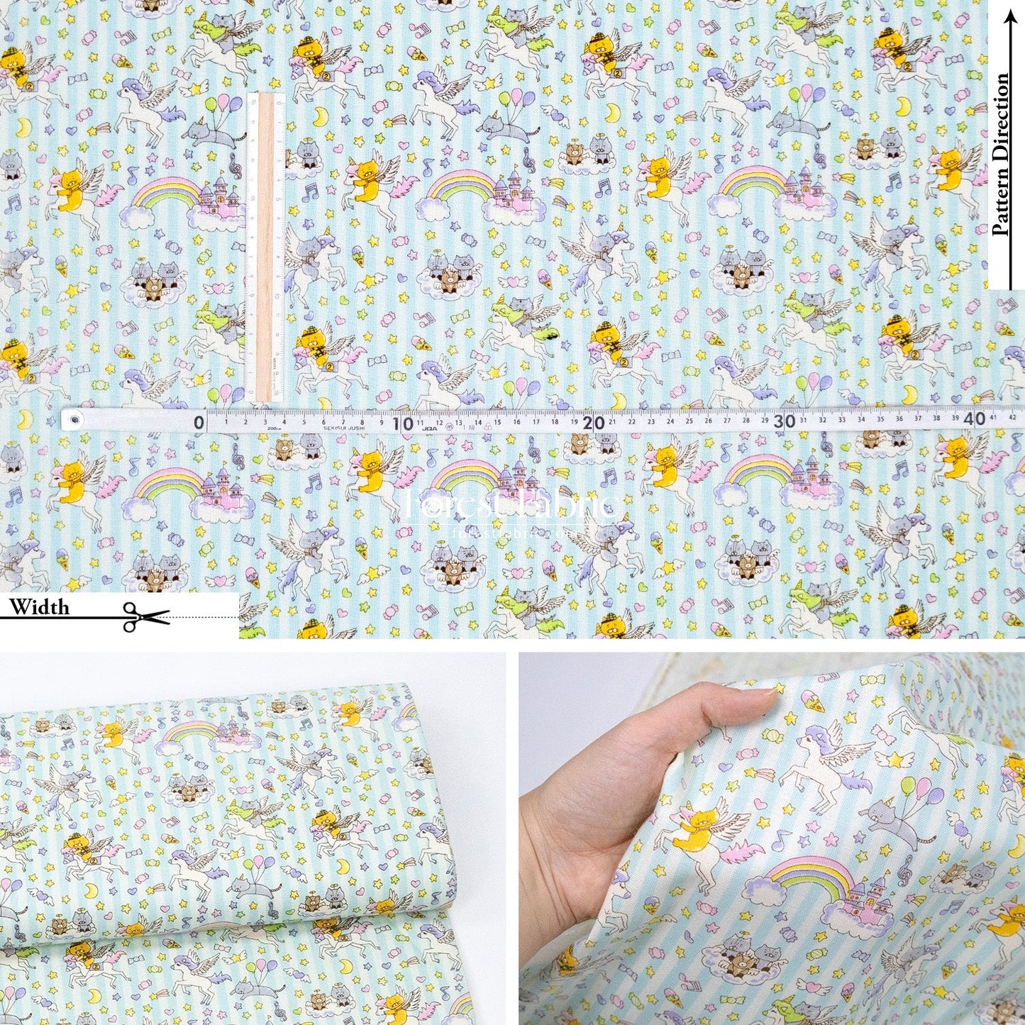 Canvas - Kittens & Unicorns fabric - FO:REST Fabric 布恩堂Liberty fabrictana lawnjapanese fabricykk zipper