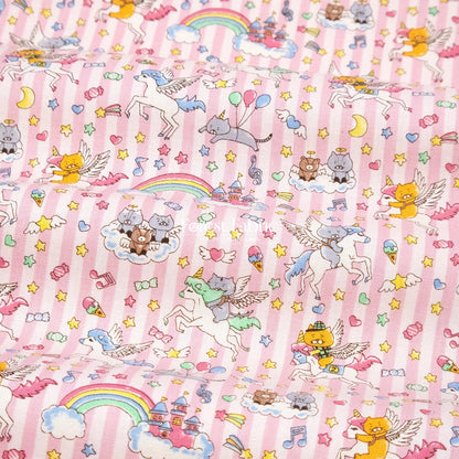 Canvas - Kittens & Unicorns fabric - FO:REST Fabric 布恩堂Liberty fabrictana lawnjapanese fabricykk zipper