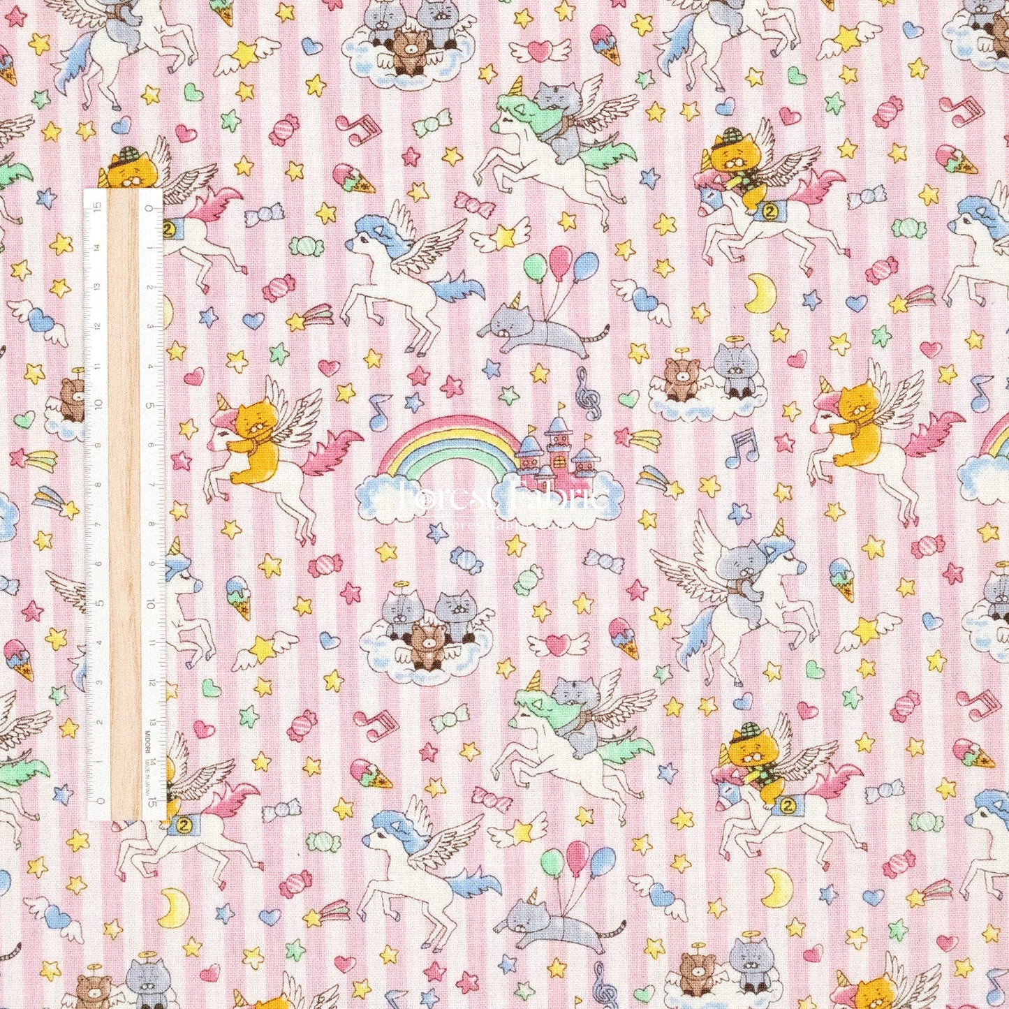 Canvas - Kittens & Unicorns fabric - FO:REST Fabric 布恩堂Liberty fabrictana lawnjapanese fabricykk zipper