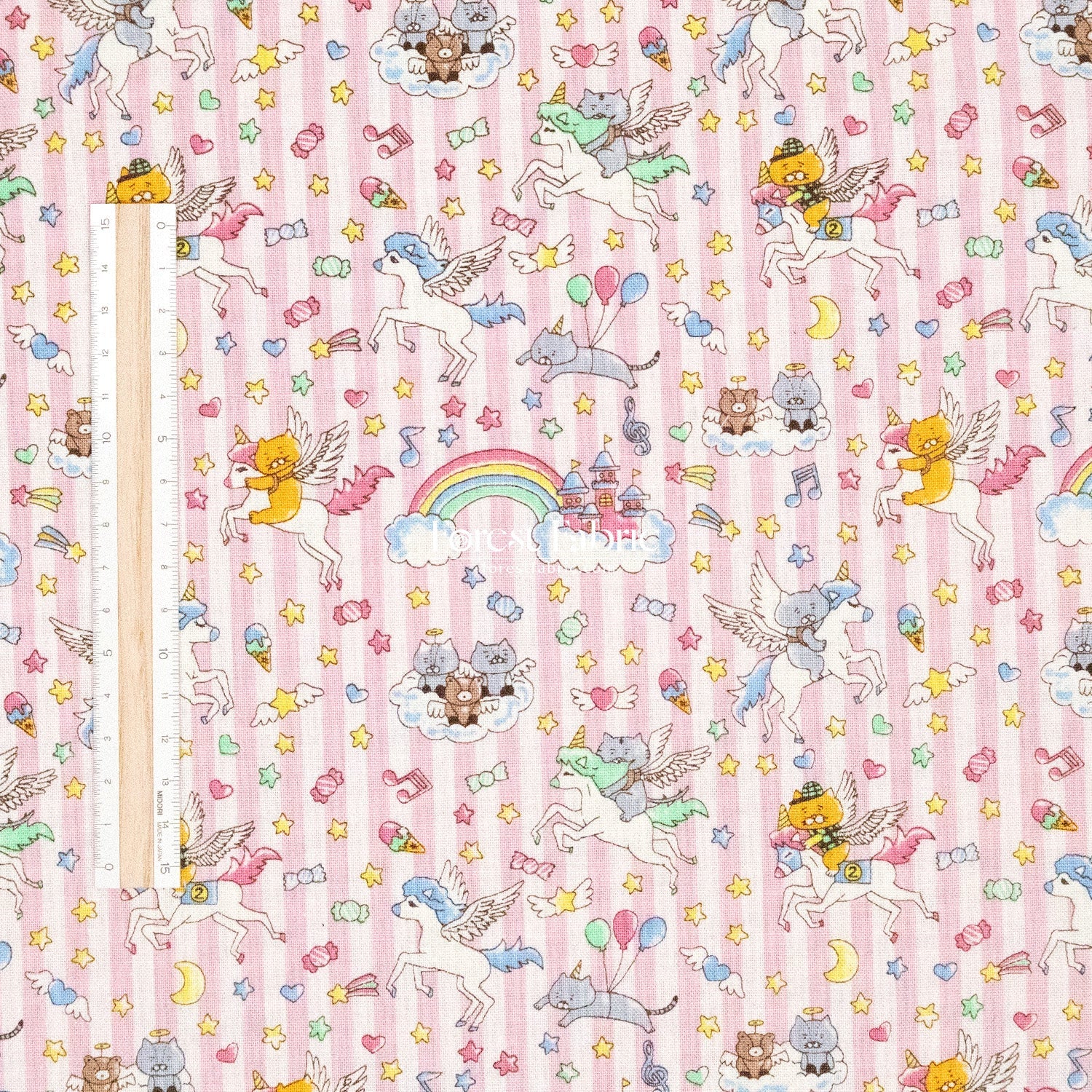 Canvas - Kittens & Unicorns fabric - FO:REST Fabric 布恩堂Liberty fabrictana lawnjapanese fabricykk zipper