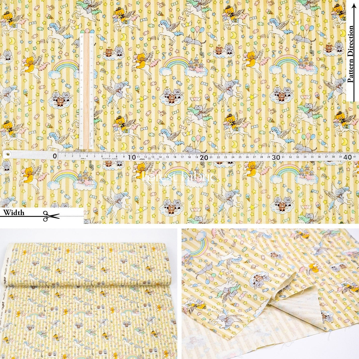 Canvas - Kittens & Unicorns fabric - FO:REST Fabric 布恩堂Liberty fabrictana lawnjapanese fabricykk zipper