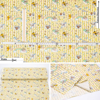 Canvas - Kittens & Unicorns fabric - FO:REST Fabric 布恩堂Liberty fabrictana lawnjapanese fabricykk zipper