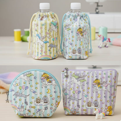 Canvas - Kittens & Unicorns fabric - FO:REST Fabric 布恩堂Liberty fabrictana lawnjapanese fabricykk zipper