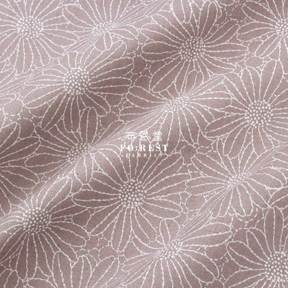 Canvas - Lacquer print flowers fabric Pink - FO:REST Fabric 布恩堂Liberty fabrictana lawnjapanese fabricykk zipper