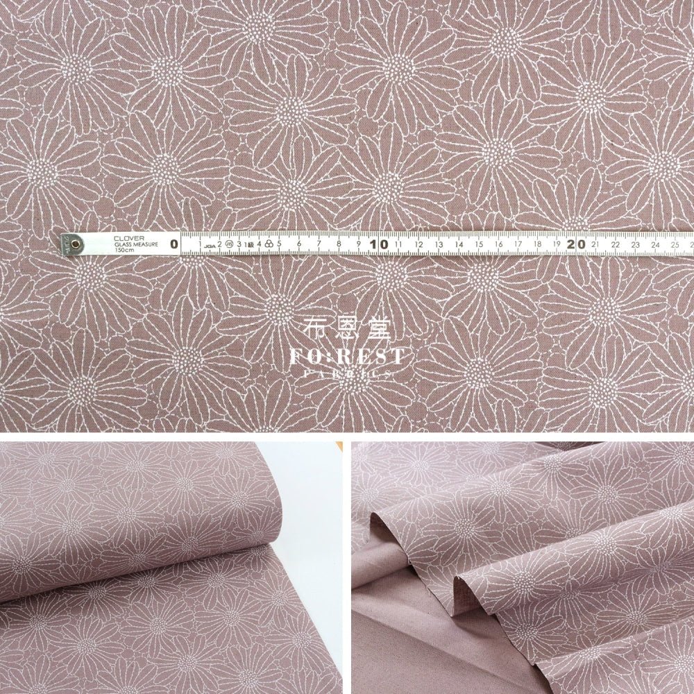 Canvas - Lacquer print flowers fabric Pink - FO:REST Fabric 布恩堂Liberty fabrictana lawnjapanese fabricykk zipper