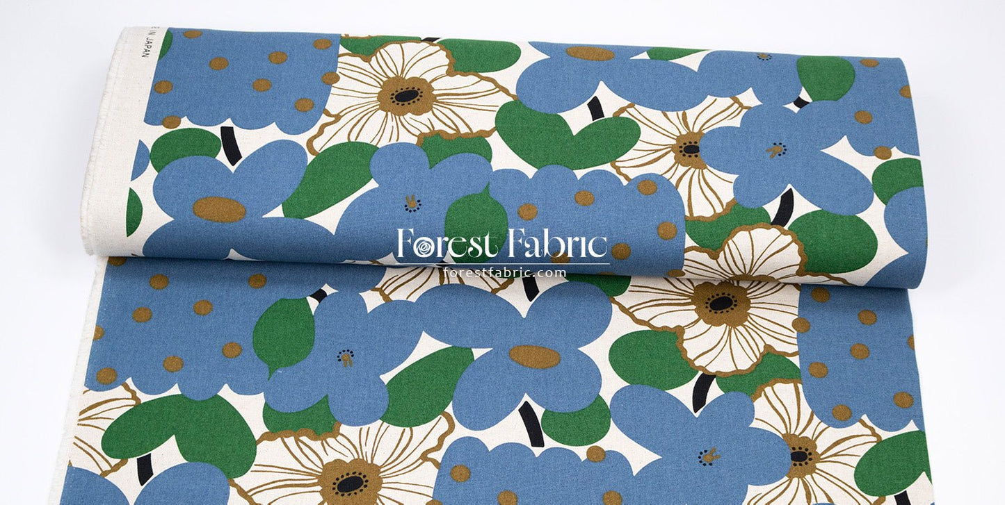 Canvas - Marche flower fabric - FO:REST Fabric 布恩堂Liberty fabrictana lawnjapanese fabricykk zipper