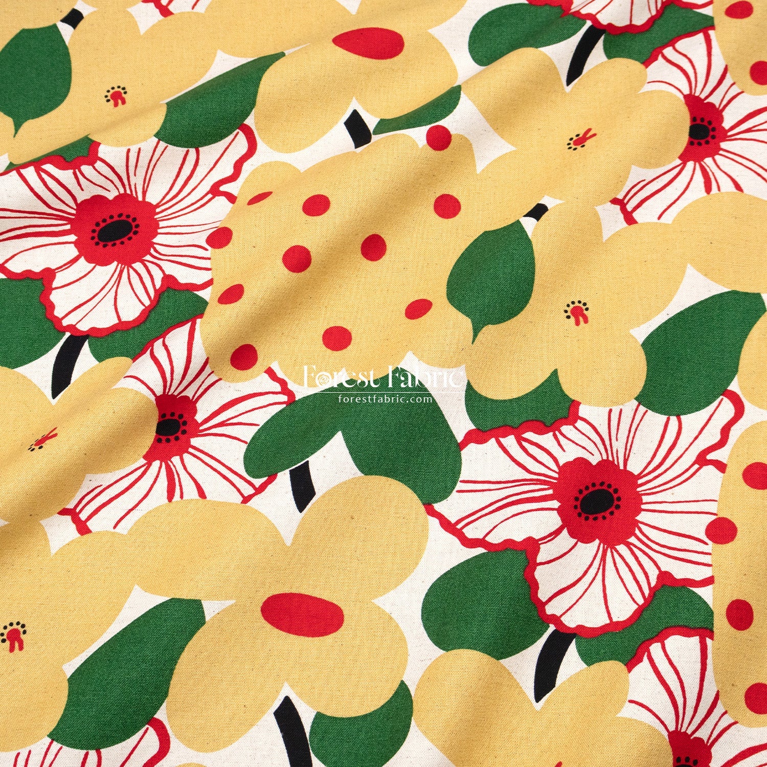 Canvas - Marche flower fabric - FO:REST Fabric 布恩堂Liberty fabrictana lawnjapanese fabricykk zipper