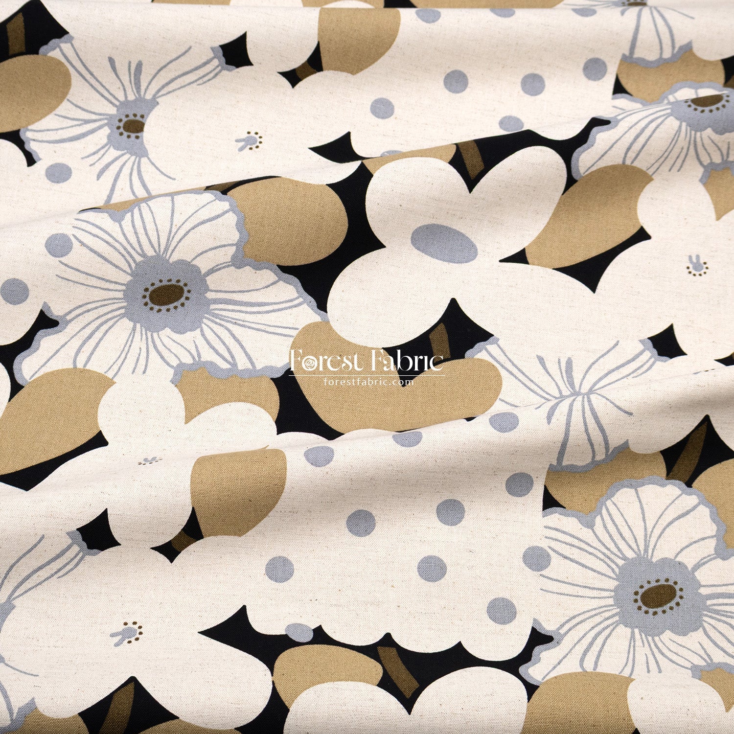 Canvas - Marche flower fabric - FO:REST Fabric 布恩堂Liberty fabrictana lawnjapanese fabricykk zipper