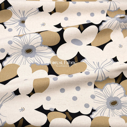 Canvas - Marche flower fabric - FO:REST Fabric 布恩堂Liberty fabrictana lawnjapanese fabricykk zipper