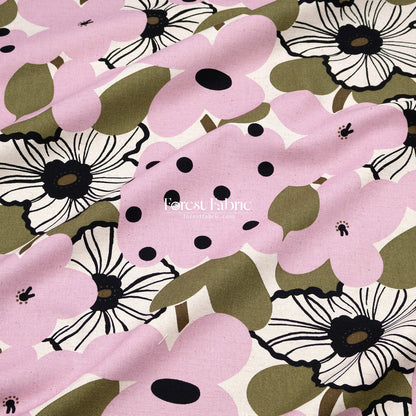 Canvas - Marche flower fabric - FO:REST Fabric 布恩堂Liberty fabrictana lawnjapanese fabricykk zipper