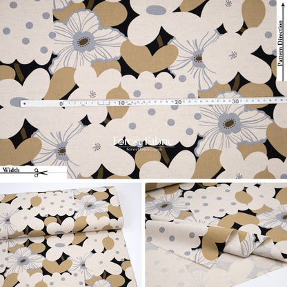 Canvas - Marche flower fabric - FO:REST Fabric 布恩堂Liberty fabrictana lawnjapanese fabricykk zipper