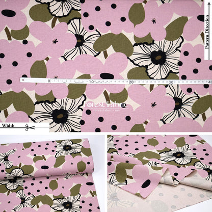 Canvas - Marche flower fabric - FO:REST Fabric 布恩堂Liberty fabrictana lawnjapanese fabricykk zipper