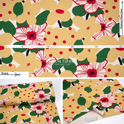 Canvas - Marche flower fabric - FO:REST Fabric 布恩堂Liberty fabrictana lawnjapanese fabricykk zipper
