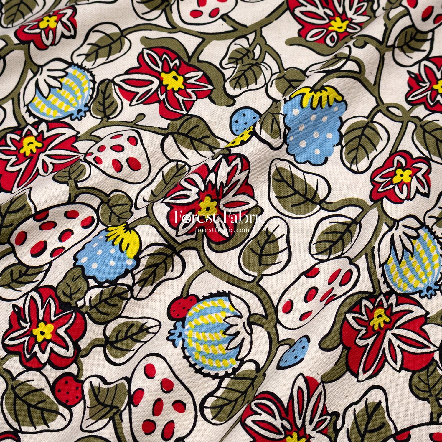 Canvas - Midnight Garden flower fabric - FO:REST Fabric 布恩堂Liberty fabrictana lawnjapanese fabricykk zipper