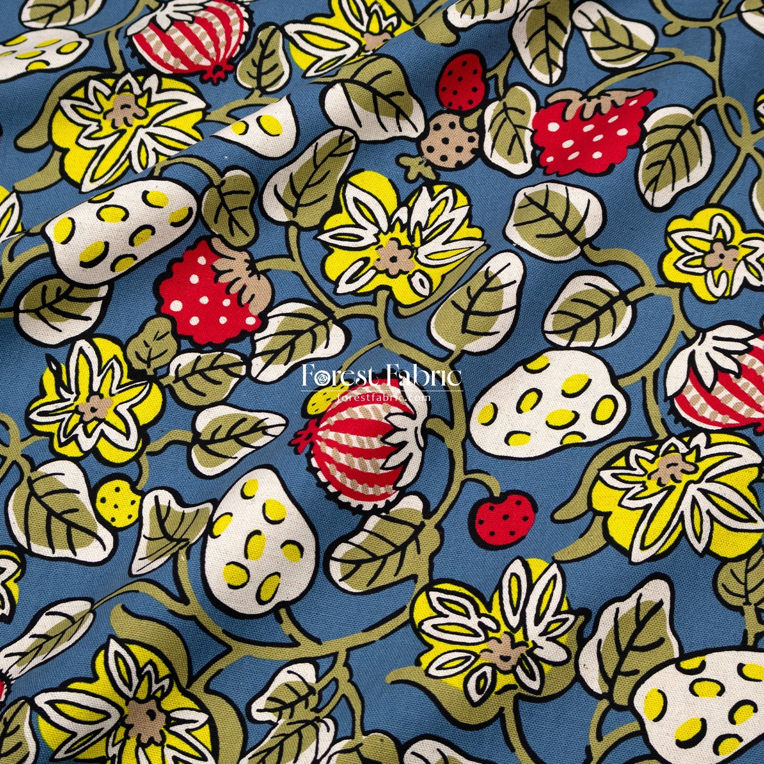 Canvas - Midnight Garden flower fabric - FO:REST Fabric 布恩堂Liberty fabrictana lawnjapanese fabricykk zipper