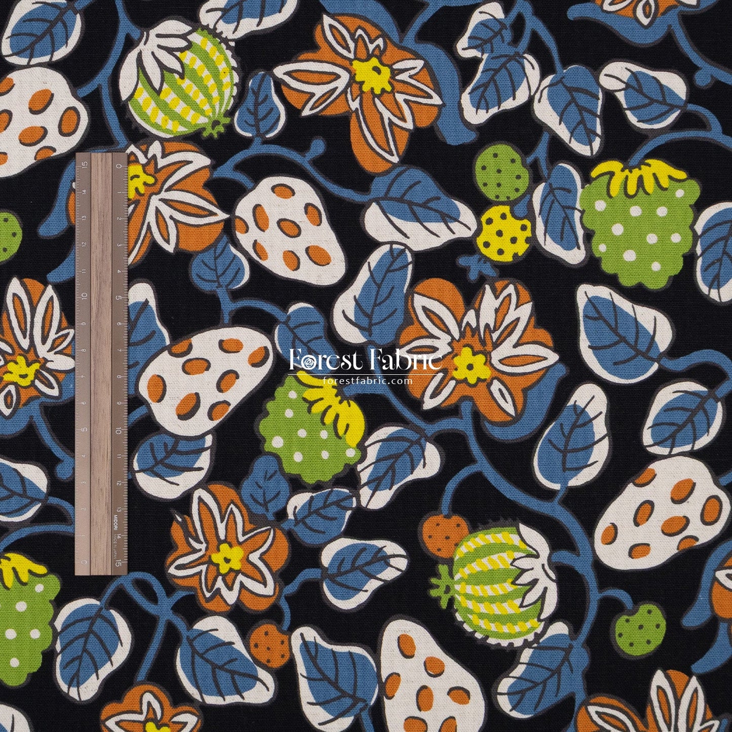 Canvas - Midnight Garden flower fabric - FO:REST Fabric 布恩堂Liberty fabrictana lawnjapanese fabricykk zipper