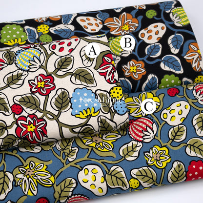 Canvas - Midnight Garden flower fabric - FO:REST Fabric 布恩堂Liberty fabrictana lawnjapanese fabricykk zipper