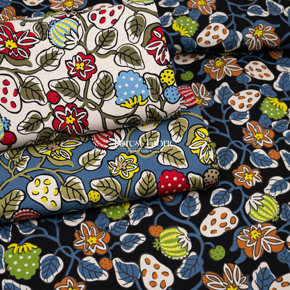 Canvas - Midnight Garden flower fabric - FO:REST Fabric 布恩堂Liberty fabrictana lawnjapanese fabricykk zipper